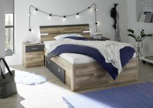 Bett >Isobel< in Montana Oak - 145x97x205cm (BxHxT)