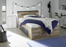 Bett >Isobel< in Montana Oak - 145x97x205cm (BxHxT)