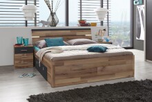 Bettanlage >Isobel< in Montana Oak - 185x97x205cm...