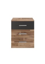 Bettanlage >Isobel< in Montana Oak - 185x97x205cm (BxHxT)