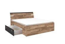 Bettanlage >Isobel< in Montana Oak - 185x97x205cm (BxHxT)