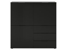 Kommode >Domenico< in Schwarz Perl - 100x101x32cm (BxHxT)