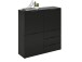 Kommode >Domenico< in Schwarz Perl - 100x101x32cm (BxHxT)