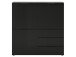 Kommode >Domenico< in Schwarz Perl - 100x101x32cm (BxHxT)