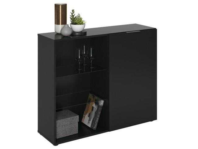 Kommode >Domenico< in Schwarz Perl - 100x81x32cm (BxHxT)