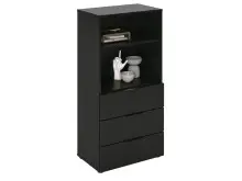 Kommode >Domenico< in Schwarz Perl - 50x101x32cm...