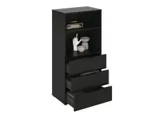 Kommode >Domenico< in Schwarz Perl - 50x101x32cm...