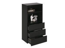 Kommode >Domenico< in Schwarz Perl - 50x101x32cm (BxHxT)