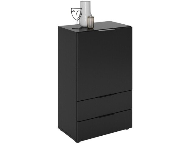 Kommode >Domenico< in Schwarz Perl - 50x81x32cm (BxHxT)