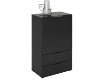 Kommode >Domenico< in Schwarz Perl - 50x81x32cm...