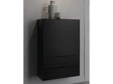 Kommode >Domenico< in Schwarz Perl - 50x81x32cm...