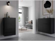 Kommode >Domenico< in Schwarz Perl - 50x81x32cm (BxHxT)