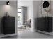 Kommode >Domenico< in Schwarz Perl - 50x81x32cm (BxHxT)