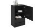 Kommode >Domenico< in Schwarz Perl - 50x81x32cm (BxHxT)