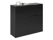 Kommode >Domenico< in Schwarz Perl - 90x80x32cm...