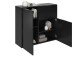 Kommode >Domenico< in Schwarz Perl - 90x80x32cm (BxHxT)