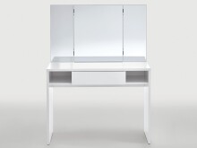 Schminktisch >Sally< in Weiß Edelglanz - 100x137,5x44cm (BxHxT)