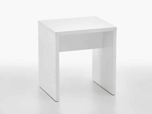 Hocker >Sally< in Weiß Edelglanz - 40x44x35cm (BxHxT)