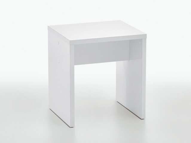 Hocker >Sally< in Weiß Edelglanz - 40x44x35cm (BxHxT)