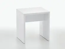Hocker >Sally< in Weiß Edelglanz - 40x44x35cm...
