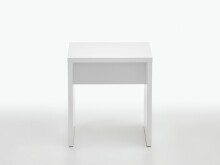 Hocker >Sally< in Weiß Edelglanz - 40x44x35cm (BxHxT)