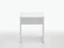 Hocker >Sally< in Weiß Edelglanz - 40x44x35cm (BxHxT)