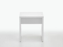 Hocker >Sally< in Weiß Edelglanz - 40x44x35cm (BxHxT)