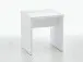 Hocker >Sally< in Weiß Edelglanz - 40x44x35cm (BxHxT)