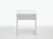 Hocker >Sally< in Weiß Edelglanz - 40x44x35cm (BxHxT)