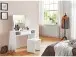 Hocker >Sally< in Weiß Edelglanz - 40x44x35cm (BxHxT)