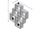 Wandregal >Annaliese< in  - 81,5x94,5x16cm (BxHxT)