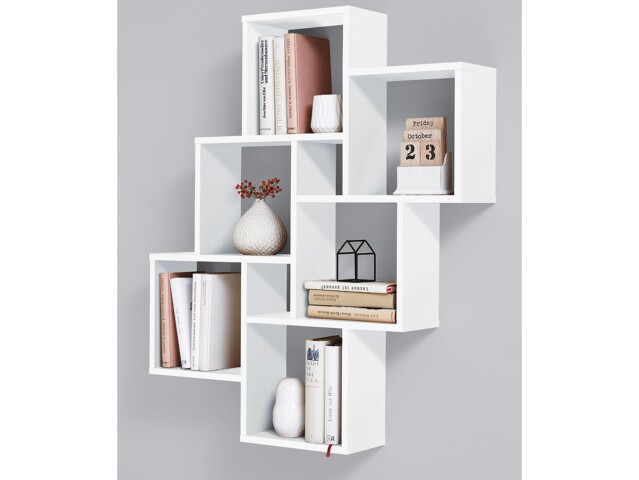 Wandregal >Annaliese< in Brillant Weiß - 81.5x94.5x16cm (BxHxT)