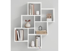 Wandregal >Annaliese< in Brillant Weiß - 81.5x94.5x16cm (BxHxT)