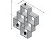Wandregal >Annaliese< in Brillant Weiß - 81.5x94.5x16cm (BxHxT)