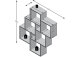 Wandregal >Annaliese< in Eiche - 81,5x94,5x16cm (BxHxT)