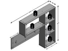 Garderobenpaneel >Karlan< in  - 103,5x81x16cm (BxHxT)