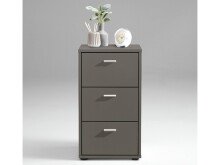 Nachtkommode >Merl< in Lava - 35x62,4x39,9cm (BxHxT)