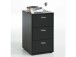 Nachtkommode >Merl< in Schwarz - 35x62,4x39,9cm (BxHxT)