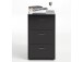 Nachtkommode >Merl< in Schwarz - 35x62,4x39,9cm (BxHxT)