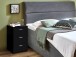 Nachtkommode >Merl< in Schwarz - 35x62,4x39,9cm (BxHxT)