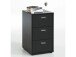 Nachtkommode >Merl< in Schwarz - 35x62,4x39,9cm (BxHxT)
