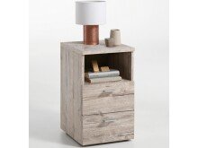 Nachtkommode >Katharyn< in Sandeiche - 35x61,5x39,9cm (BxHxT)