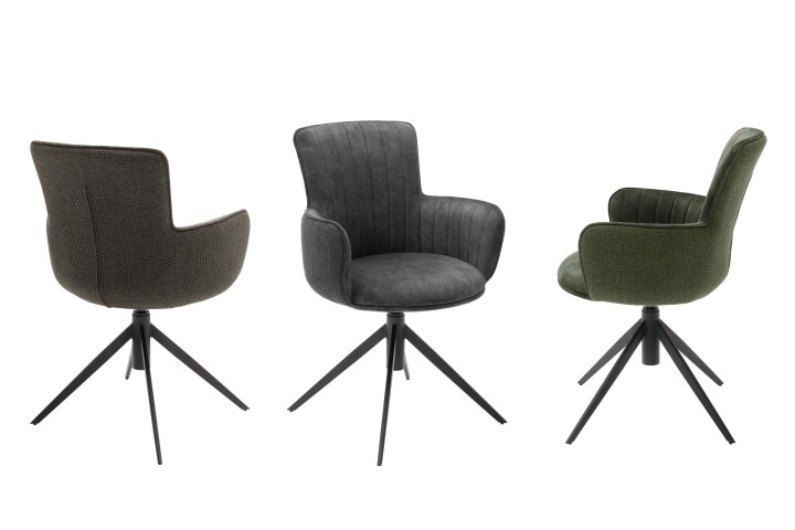 Esszimmerstuhl >Duluth< (2-er Set) in  aus Metall - 60x87x64cm (BxHxT)