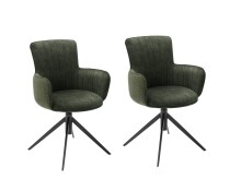 Esszimmerstuhl >Duluth< (2-er Set) in  aus Metall - 60x87x64cm (BxHxT)