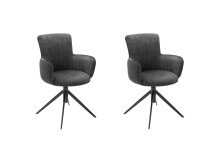 Esszimmerstuhl >Duluth< (2-er Set) in  aus Metall -...