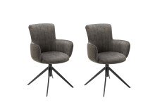 Esszimmerstuhl >Duluth< (2-er Set) in  aus Metall - 60x87x64cm (BxHxT)