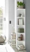 Eckregal >Lasmos< in Weiß - 24x142x26cm (BxHxT)