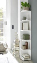 Eckregal >Lasmos< in Weiß - 24x142x26cm (BxHxT)