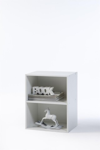 Regal >Kenosha< in Weiß - 42x54x29cm (BxHxT)