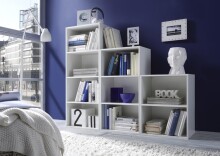 Regal >Kenosha< in Weiß - 42x54x29cm (BxHxT)